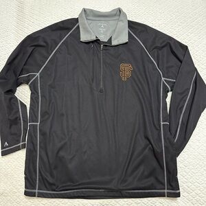 San Francisco Giants Antigua Black Quarter-Zip Pullover Men’s Size Large